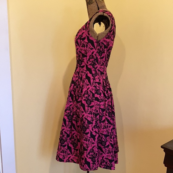 Betsey Johnson Embroidered Bird Brocade Dress - Picture 4 of 7